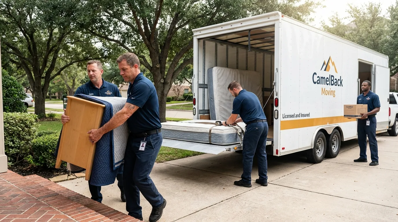 Crew loading residential truck for cross-state move from Juneau, AK